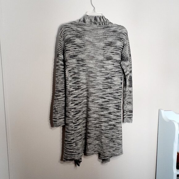 Women's PARKHURST Gray Variegated Cardigan Sweater; Loose Weave; Size S/M - Picture 3 of 6